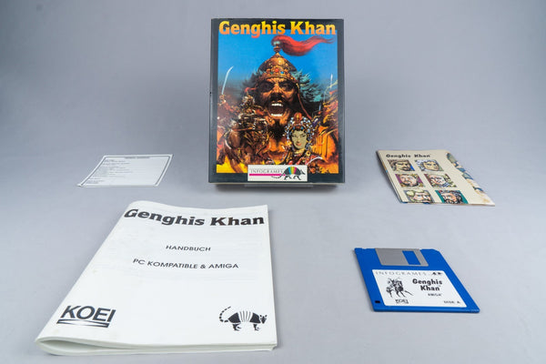 Genghis Khan Commodore Amiga Big Box CIB OVP Poster/Karte Anleitung