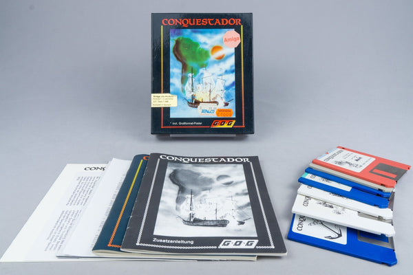 Conquestador Commodore Amiga CIB OVP Komplett mit Anleitung Poster #1