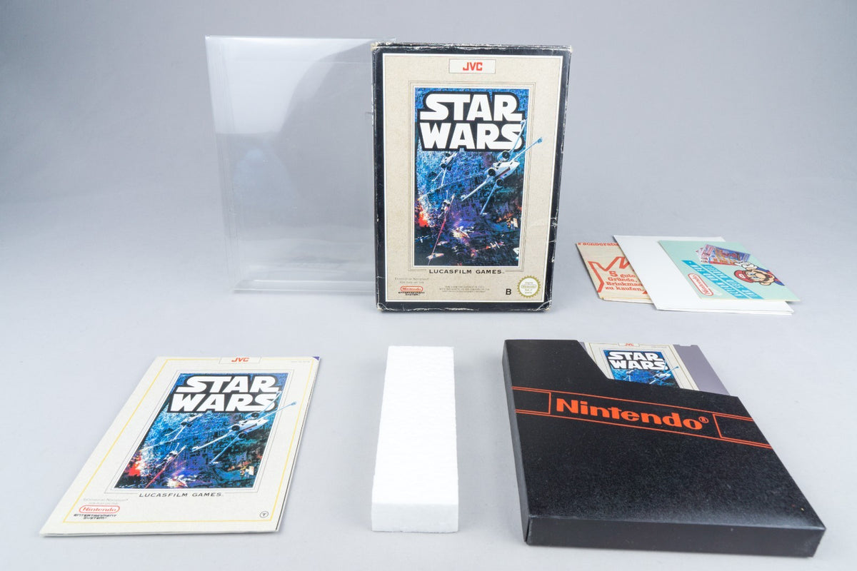 Nintendo NES *Star Wars* OVP CIB Poster PAL B 7V-NOE +