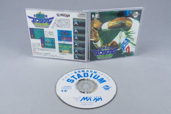 Rom Rom Stadium PC Engine OVP CIB CD-ROM² NTSC-J