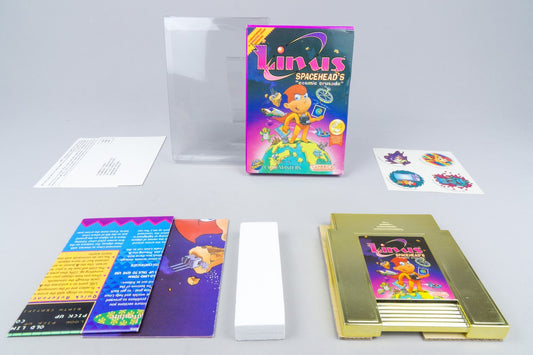 Nintendo NES *Linus Spacehead's Cosmic Crusade* CIB OVP Poster NTSC-U/C USA