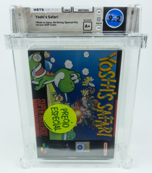 Super Nintendo *Yoshi's Safari* SNES Sealed WATA 9.2 A+ no VGA Spanish