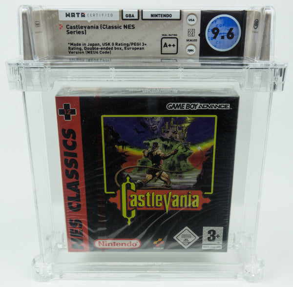 Game Boy Advance *Castlevania NES Classics* Sealed WATA 9.6 A++ no VGA Red Strip