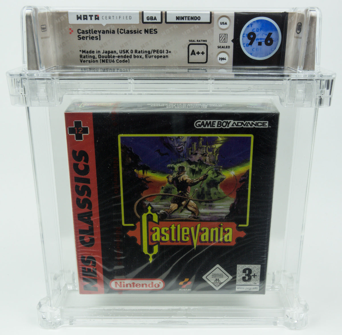 Game Boy Advance *Castlevania NES Classics* Sealed WATA 9.6 A++ no VGA Red Strip