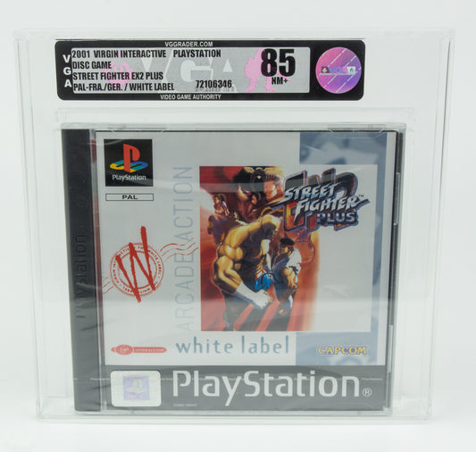 Playstation 1 *Street Fighter EX2 Plus* PS1 New / Sealed VGA 85 NM+ White Label