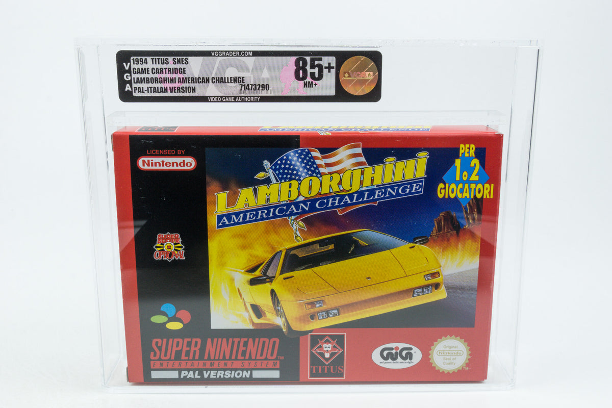 Super Nintendo *Lamborghini American Challenge* SNES New / Neu VGA 85+ Italian