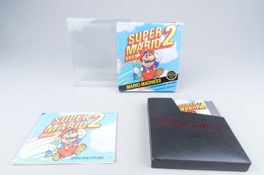 Nintendo NES *Super Mario Bros. 2* OVP CIB PAL B MW-EEC/SCN Bienengräber +