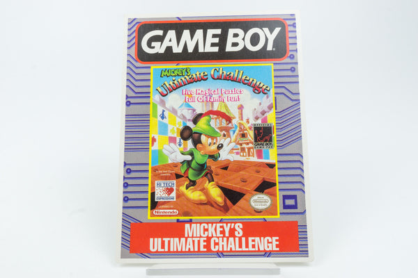 Nintendo Game Boy *Mickey's Ultimate Challenge* USA Vidpro Werbe-Displaykarte