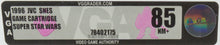 Super Nintendo *Super Star Wars* SNES VGA 85 Near Mint+