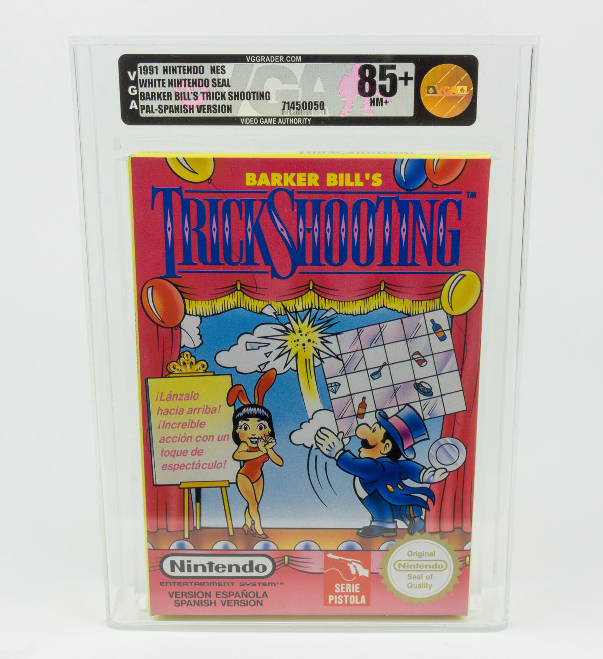 Nintendo NES *Barker Bill's Trick Shooting* New/ Neu VGA 85+ NM+ Spanish Version