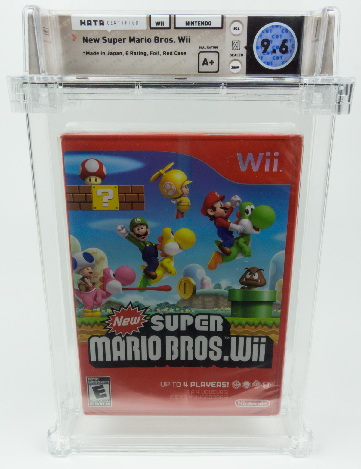 Nintendo Wii *New Super Mario Bros. Wii* Sealed WATA 9.6 A+ no VGA Foil First