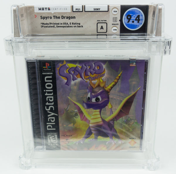 Playstation 1 *Spyro the Dragon* PS1 New / Sealed / WATA 9.4 A Sweepstakes First