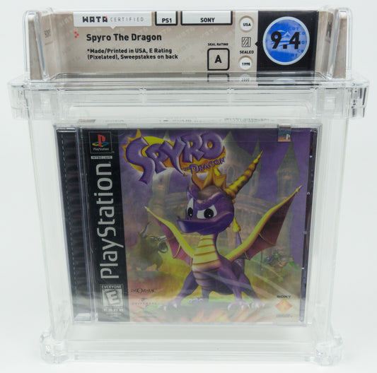 Playstation 1 *Spyro the Dragon* PS1 New / Sealed / WATA 9.4 A Sweepstakes First