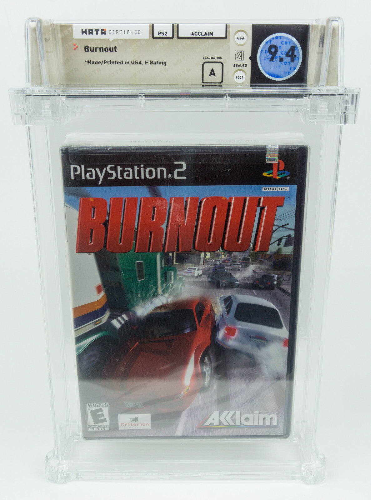 Playstation 2 *Burnout* PS2 Sealed WATA 9.4 A First Print no VGA