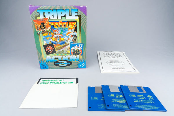 PC Big Box Triple Action Volume 3 OVP Manual IBM Titus Fox Ghostbusters II
