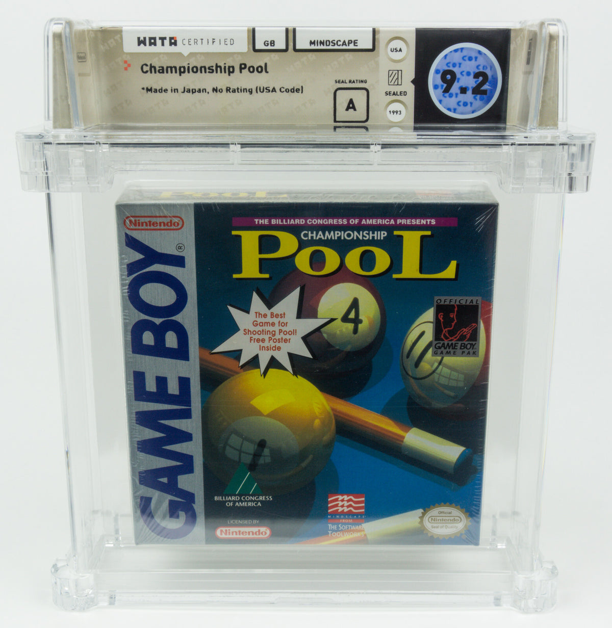 Nintendo Game Boy *Championship Pool* Sealed WATA 9.2 A no VGA Pop 1