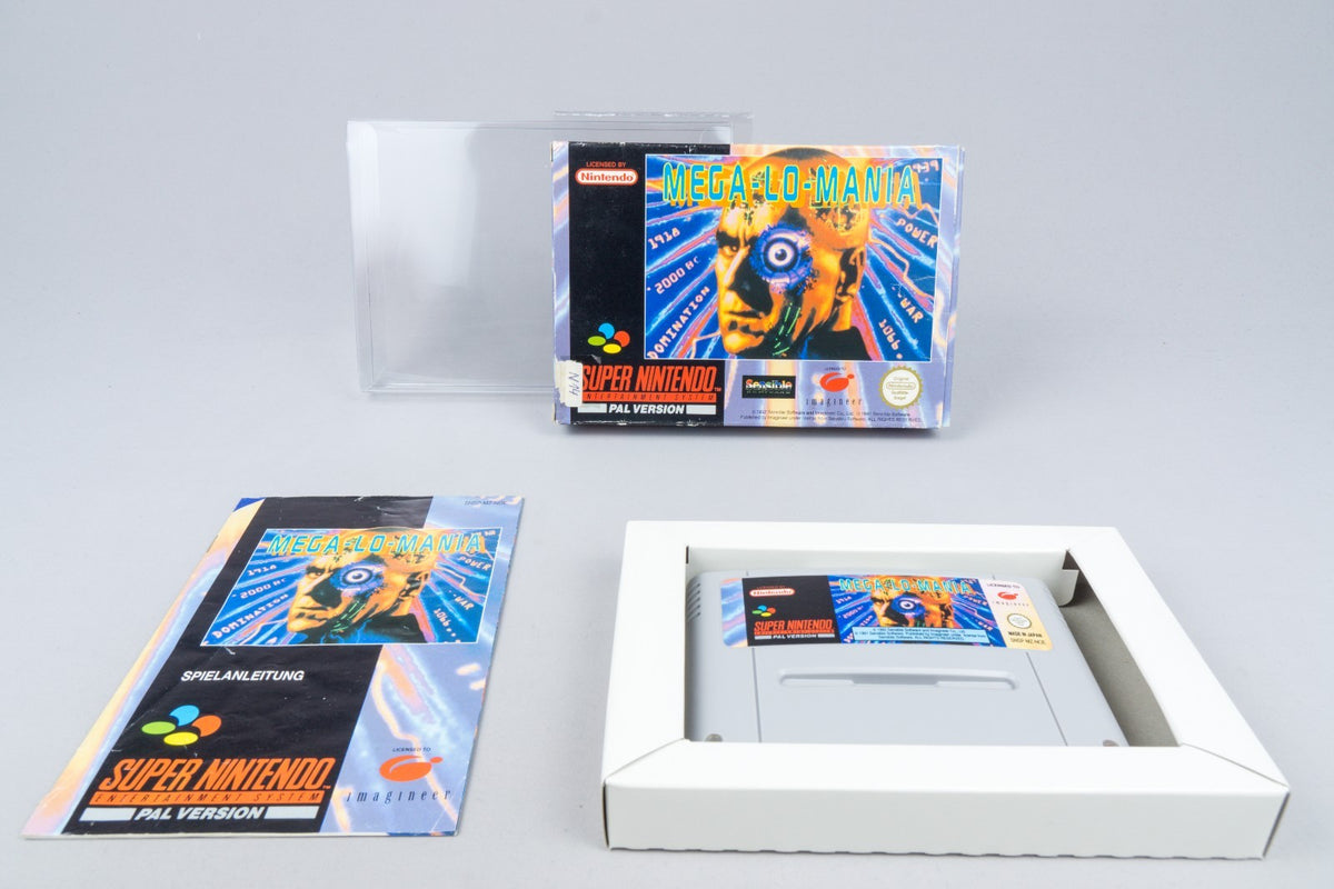 Super Nintendo *Mega-Lo-Mania* SNES CIB OVP MZ-NOE