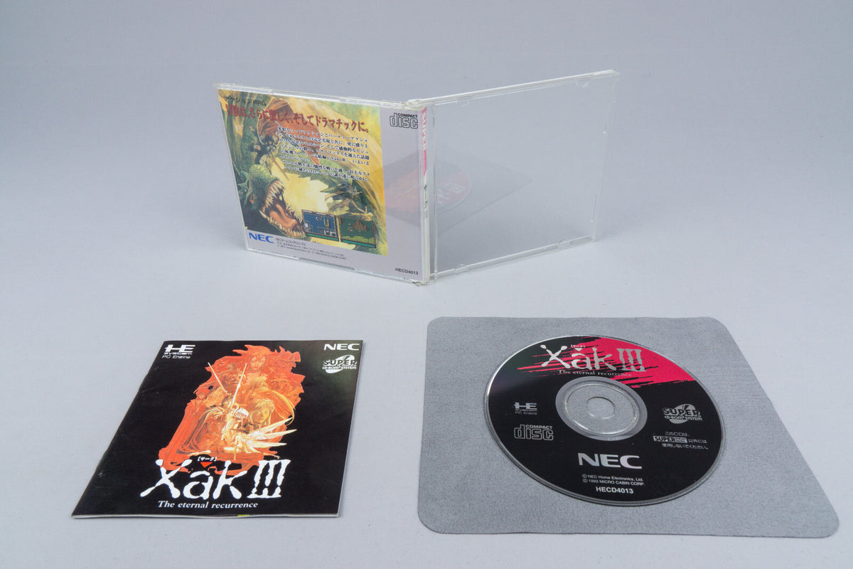 PC Engine * Xak III: The Eternal Recurrence* OVP CIB Super CD-ROM² NTSC-J