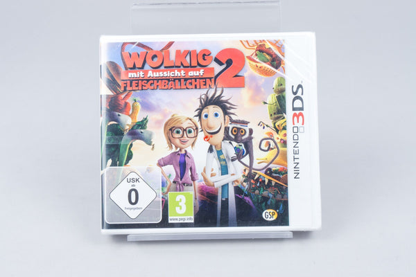 Nintendo 3DS Wolkig mit Aussicht auf Fleischbällchen 2 Sealed / Neu / New