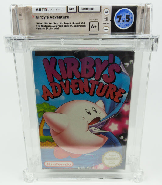 Nintendo NES *Kirby's Adventure* WATA 7.5 A+ no VGA Australian Version