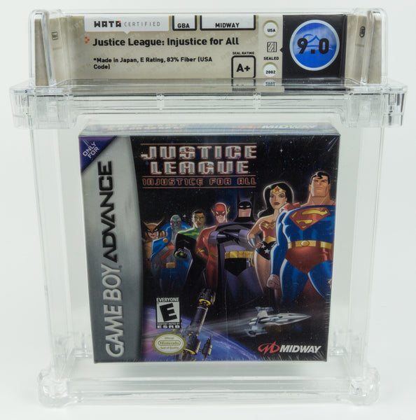 Game Boy Advance *Justice League: Injustice for All* WATA 9.0 A+ no VGA