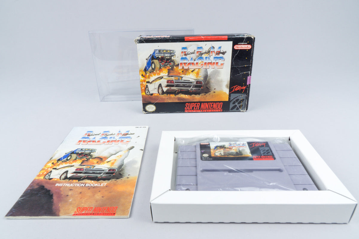Super Nintendo *Radical Psycho Machine Racing* SNES OVP CIB NTSC-U/C RP-USA