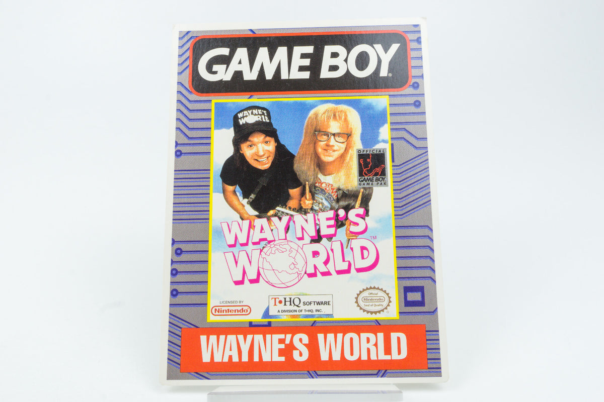 Nintendo Game Boy *Wayne's World* USA Vidpro Werbe-Displaykarte