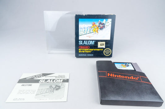 Nintendo NES *Slalom* OVP CIB PAL B SL-EEC/FRG Bienengräber +