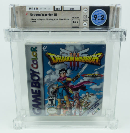 Game Boy Color *Dragon Warrior III* New / Sealed WATA 9.2 A++ no VGA