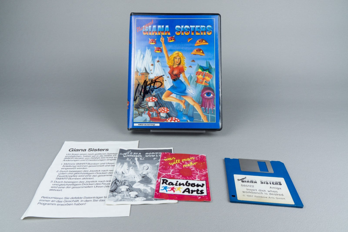 The Great Giana Sisters Commodore Amiga in OVP mit Anleitung Chris Hülsbeck Auto
