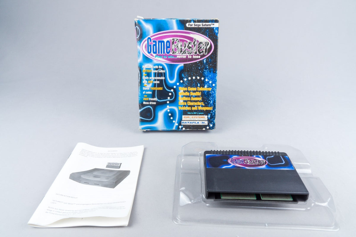 Sega Saturn *Game Buster - Video Game Enhancer* OVP Cheat Adapter
