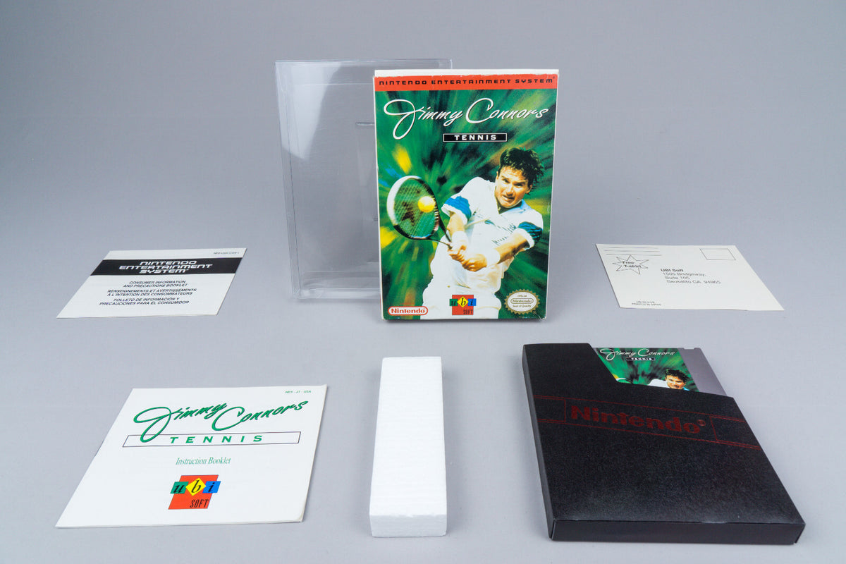 Nintendo NES *Jimmy Connors Tennis* CIB OVP Reg Card NTSC-U/C JT-USA