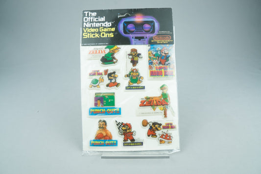 Official Nintendo Video Game Stick-Ons Stickers Super Mario Zelda 1988 New #4 +
