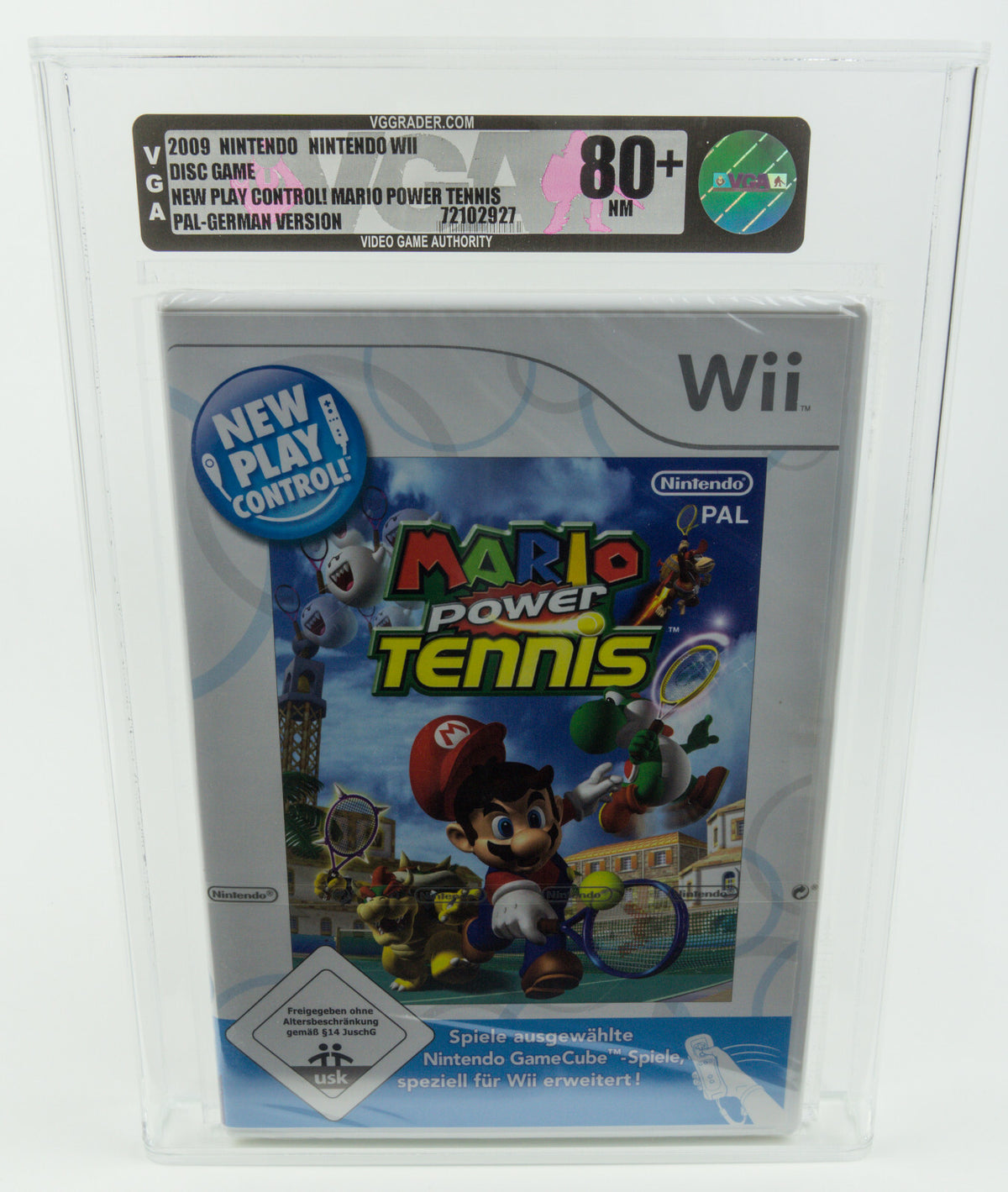 Nintendo Wii *New Play Control! Mario Power Tennis* New / VGA 80+ Near Mint