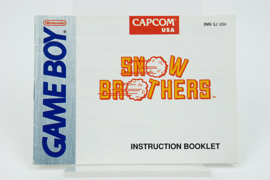 Nintendo Game Boy *Snow Brothers* Anleitung DMG-SJ-USA