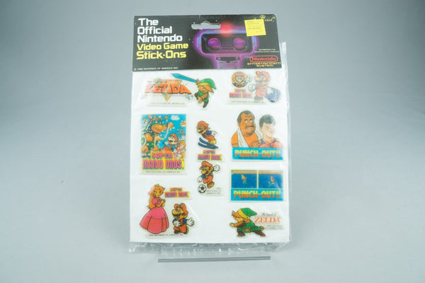 Official Nintendo Video Game Stick-Ons Stickers Super Mario Zelda 1988 New #3 +