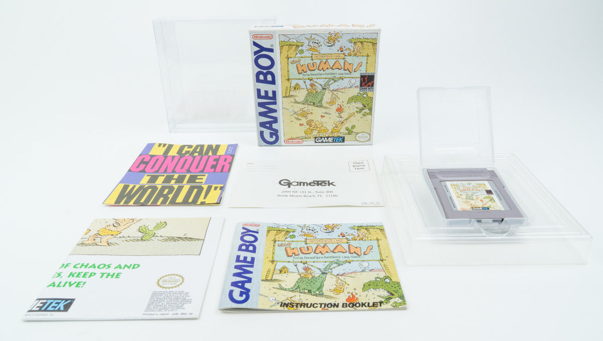 Nintendo Game Boy *The Humans* OVP CiB Anleitung Poster HU-USA