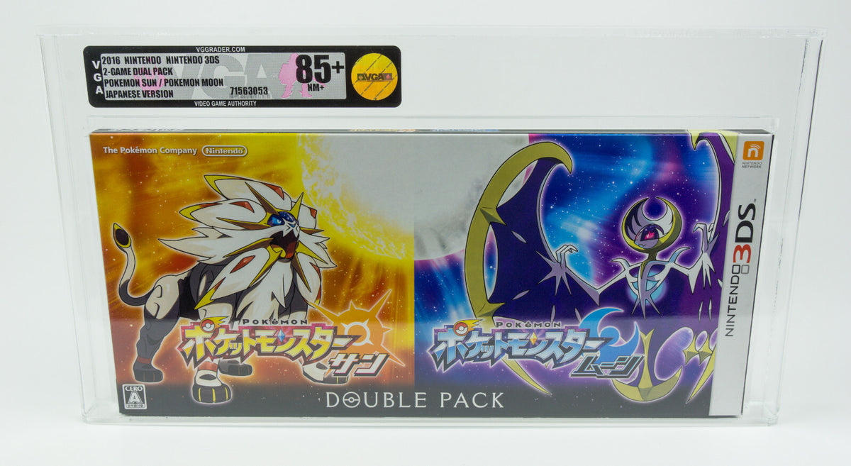 Nintendo 3DS *Pokemon Sun / Moon Double Pack* VGA 85 NM+ Japanese