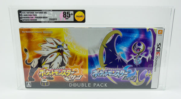 Nintendo 3DS Pokémon Sun / Moon Double Pack VGA 85 NM+ Japanese