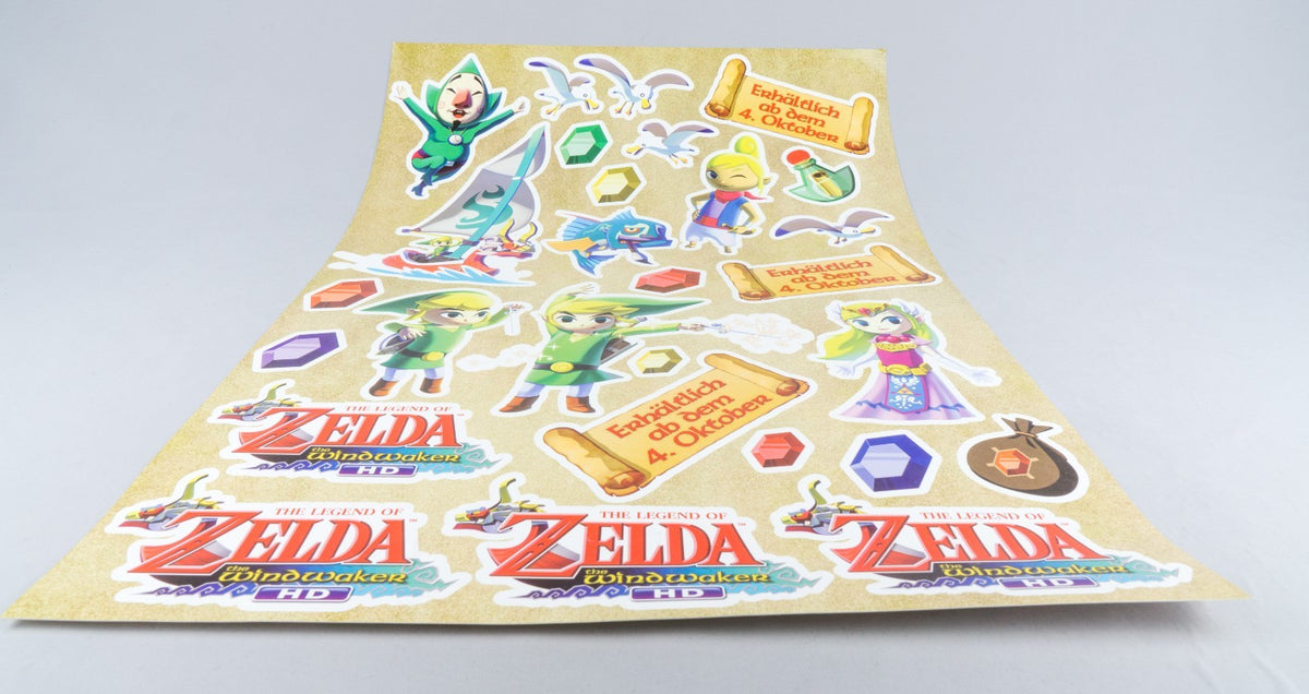Nintendo *Original The Legend of Zelda: The Windwaker HD Sticker* Neu 60x40cm