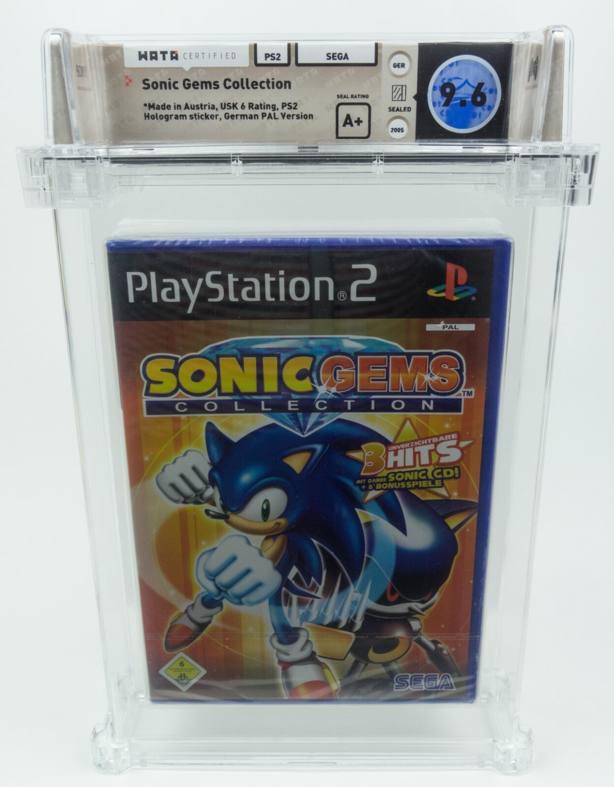 Playstation 2 *Sonic Gems Collection* PS2 Sealed WATA 9.6 A+ no VGA