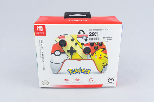 Nintendo Switch *PowerA Enhanced Kabelgebundener Controller Pikachu Pop Art* Neu
