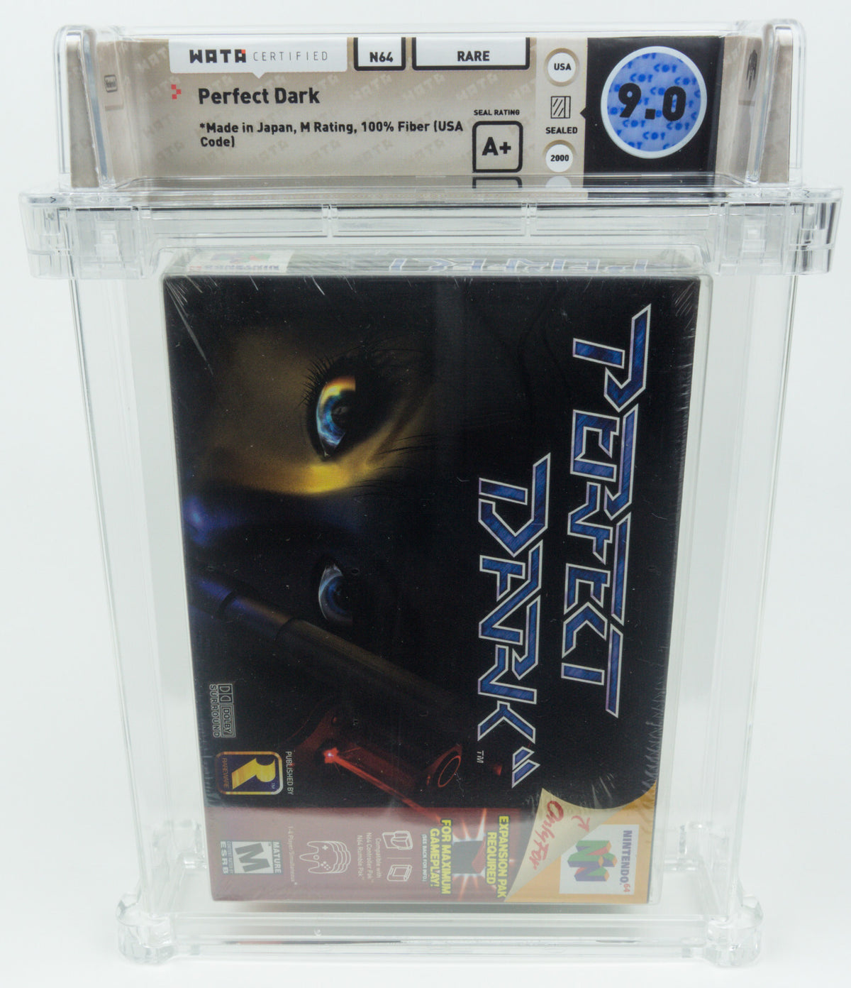 Nintendo 64 *Perfect Dark* N64 WATA 9.0 A+ no VGA