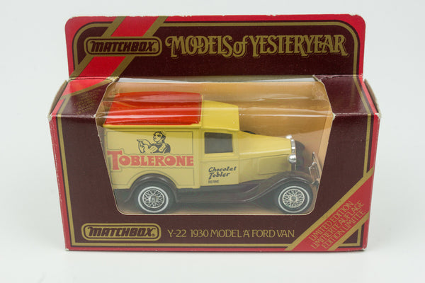 Matchbox Models of Yesteryear *1930 Model 'A' Ford Van Y-22 Toblerone* Neu / New