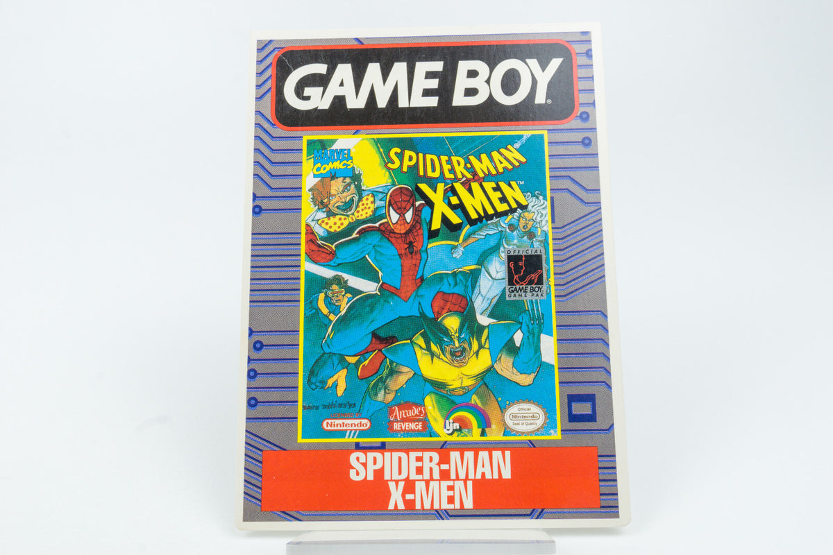 Nintendo Game Boy *Spider-Man X-Men* USA Vidpro Werbe-Displaykarte