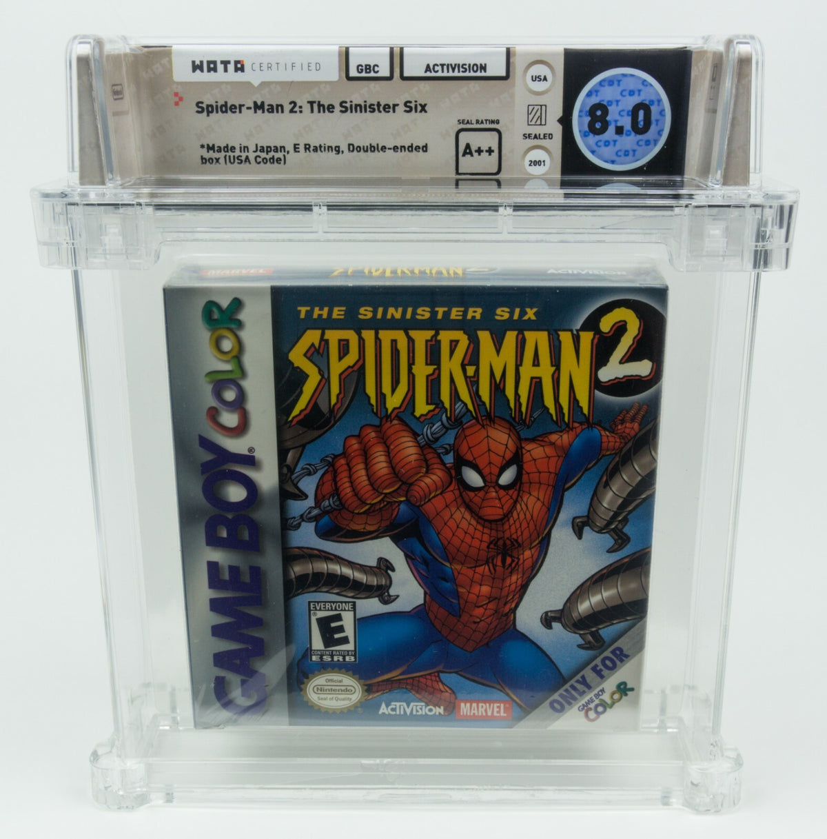 Game Boy Color *Spider-Man 2: The Sinister Six* New / Sealed WATA 8.0 A++ no VGA
