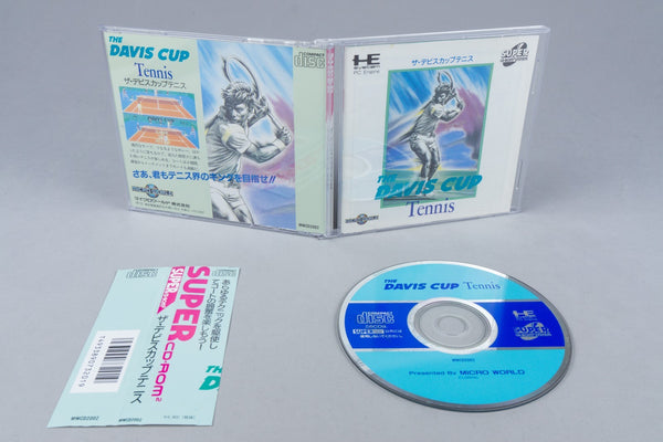 The Davis Cup Tennis PC Engine OVP CIB Spine Card Super CD-ROM² NTSC-J