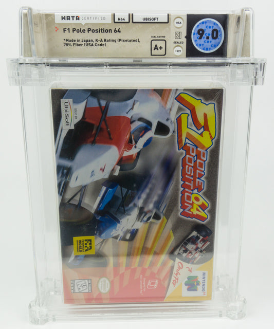 Nintendo 64 *F1 Pole Position 64* N64 WATA 9.0 A+ no VGA POP 5