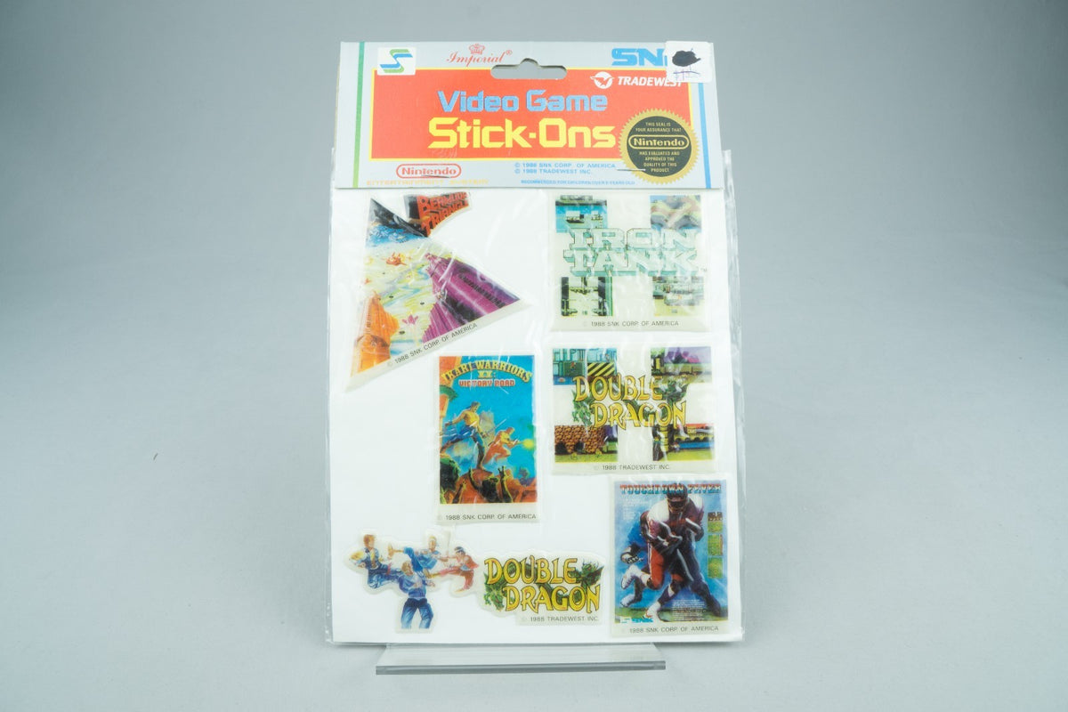 SNK Video Game Stick-Ons Stickers Ikari Warriors Double Dragon 1988 New #1 +