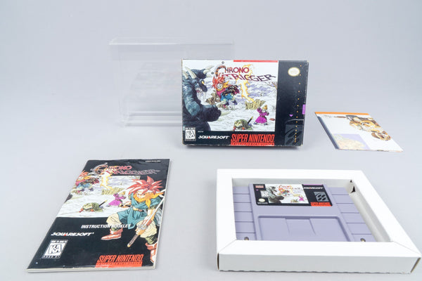 Super Nintendo *Chrono Trigger* SNES OVP CIB Map NTSC-U/C ACTE-USA Acrylbox
